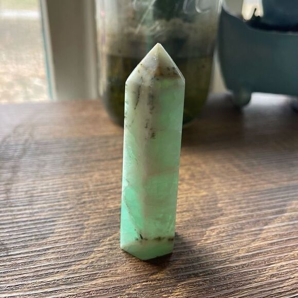 Caribbean calcite tower small banding standing point polished decor natural - Picture 1 of 9